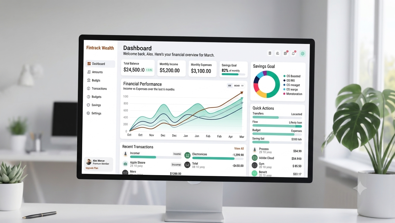 FinTrack financial dashboard
